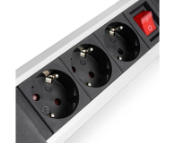 Spacetronik Listwa zasilająca SPS-T34BS - 3 gniazda 1.5m srebrno-czarny - 1153965 - zdjęcie 3